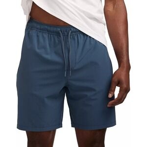 Bad Birdie Men's Athletic Shorts Blue Drawstring Elastic Waist Size Large